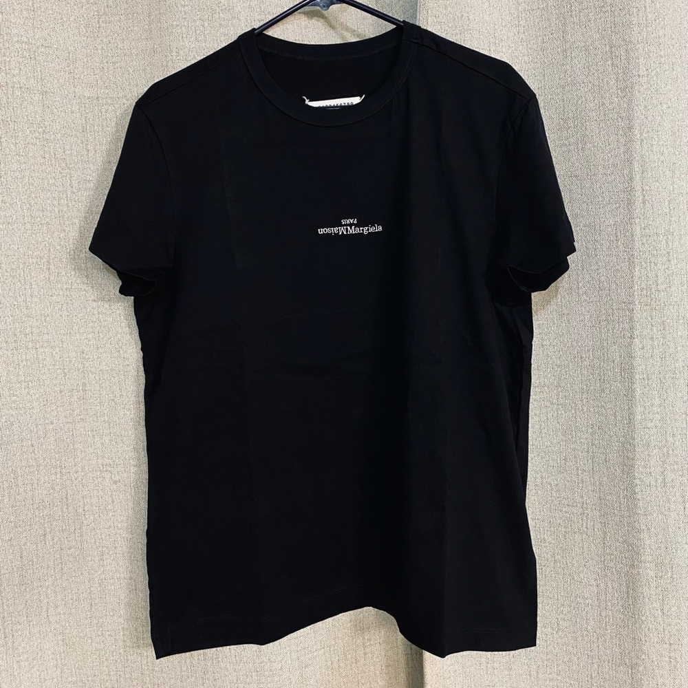 MAISON MARGIELA Black Cotton T-Shirt
